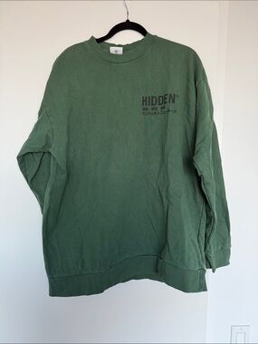 Hidden NY Logo Green Crewneck Sweater